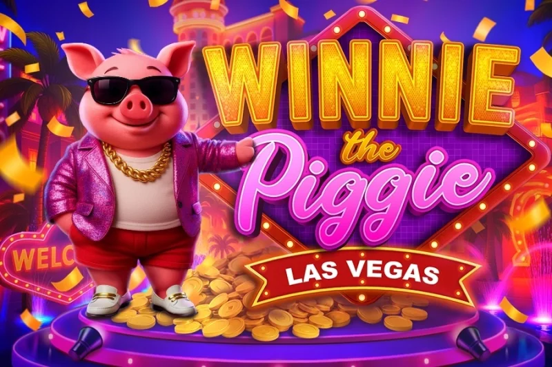 Winnie the Piggie Las Vegas game artwork