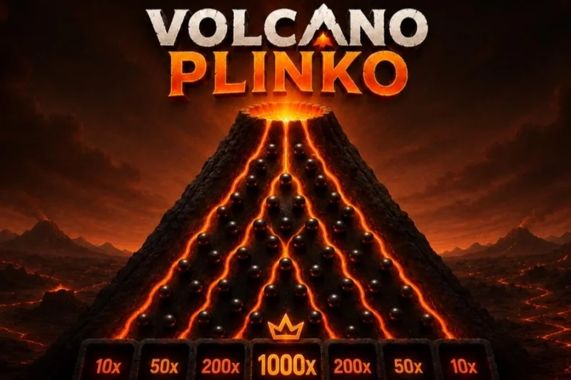 Volcano Plinko game artwork