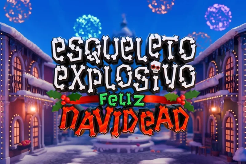 Esqueleto Explosivo Feliz Navidead