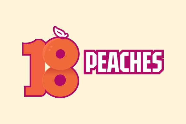 18Peaches logo